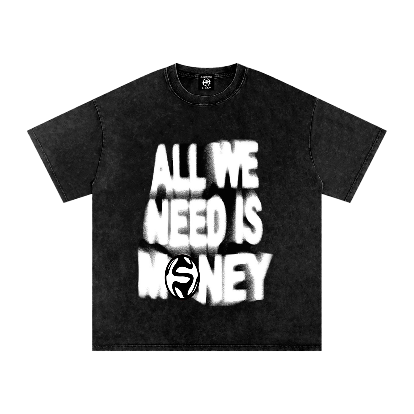 Black All We Need Is Money Tee