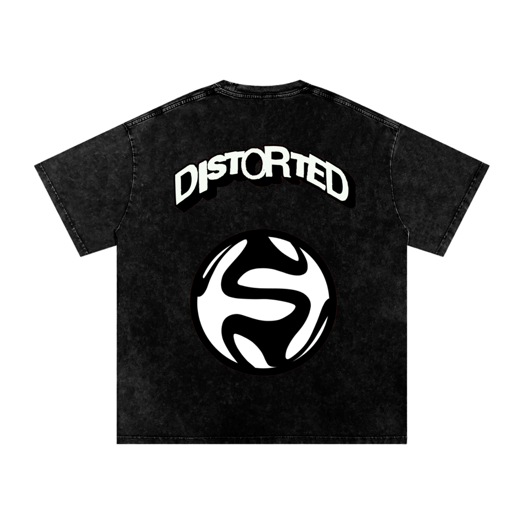 Snow Washed Oversized Cotton T-Shirt