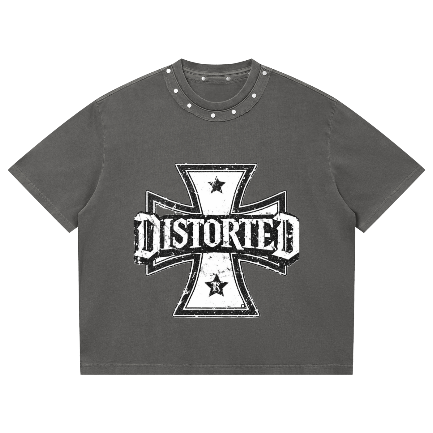 DISTORTED STUDED TEE