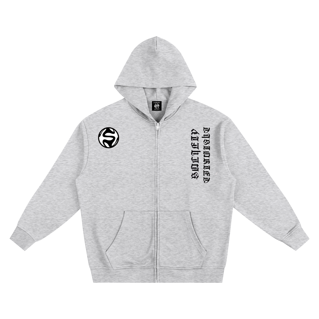 Grey Distorted Society Hoodie