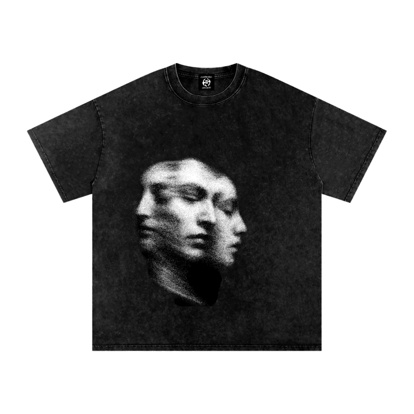 Snow Washed Oversized Cotton T-Shirt