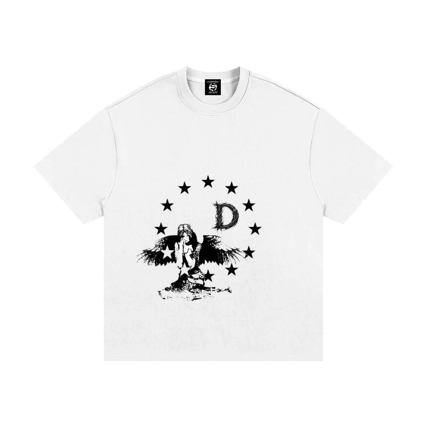 Distorted Angel White Tee
